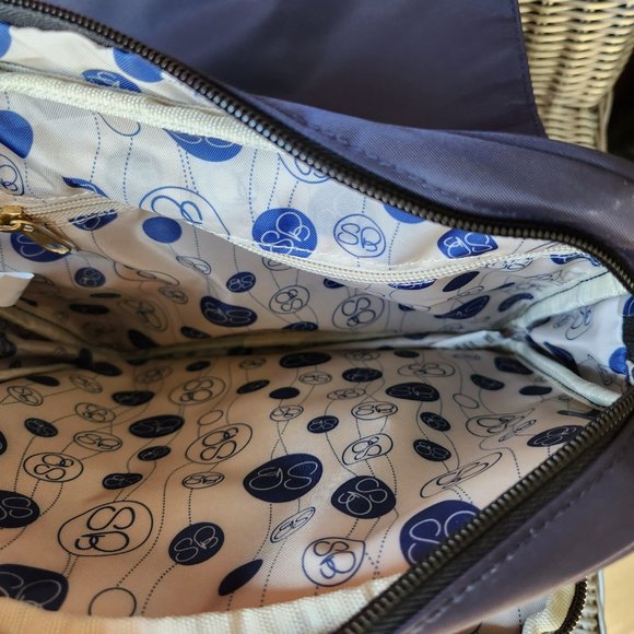 SAMANTHA BROWN ~ Lightweight Crossbody Bag Croco Trim with RFID ~ NAVY ~ NWT - Picture 6 of 7